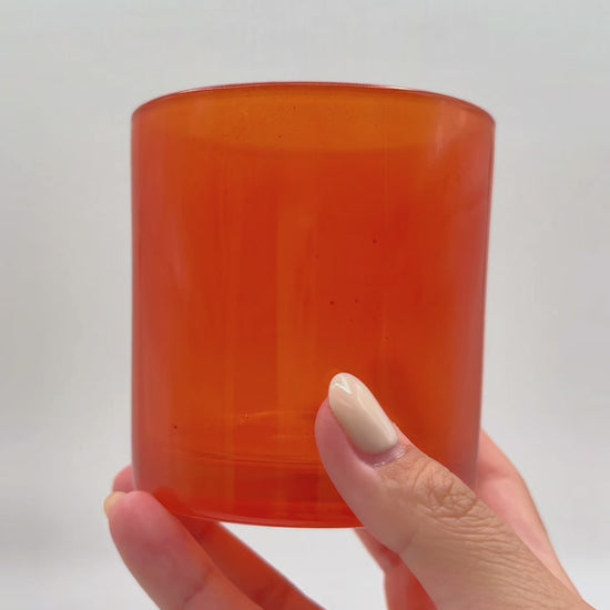 9.5oz. Burnt Orange candle jar 
