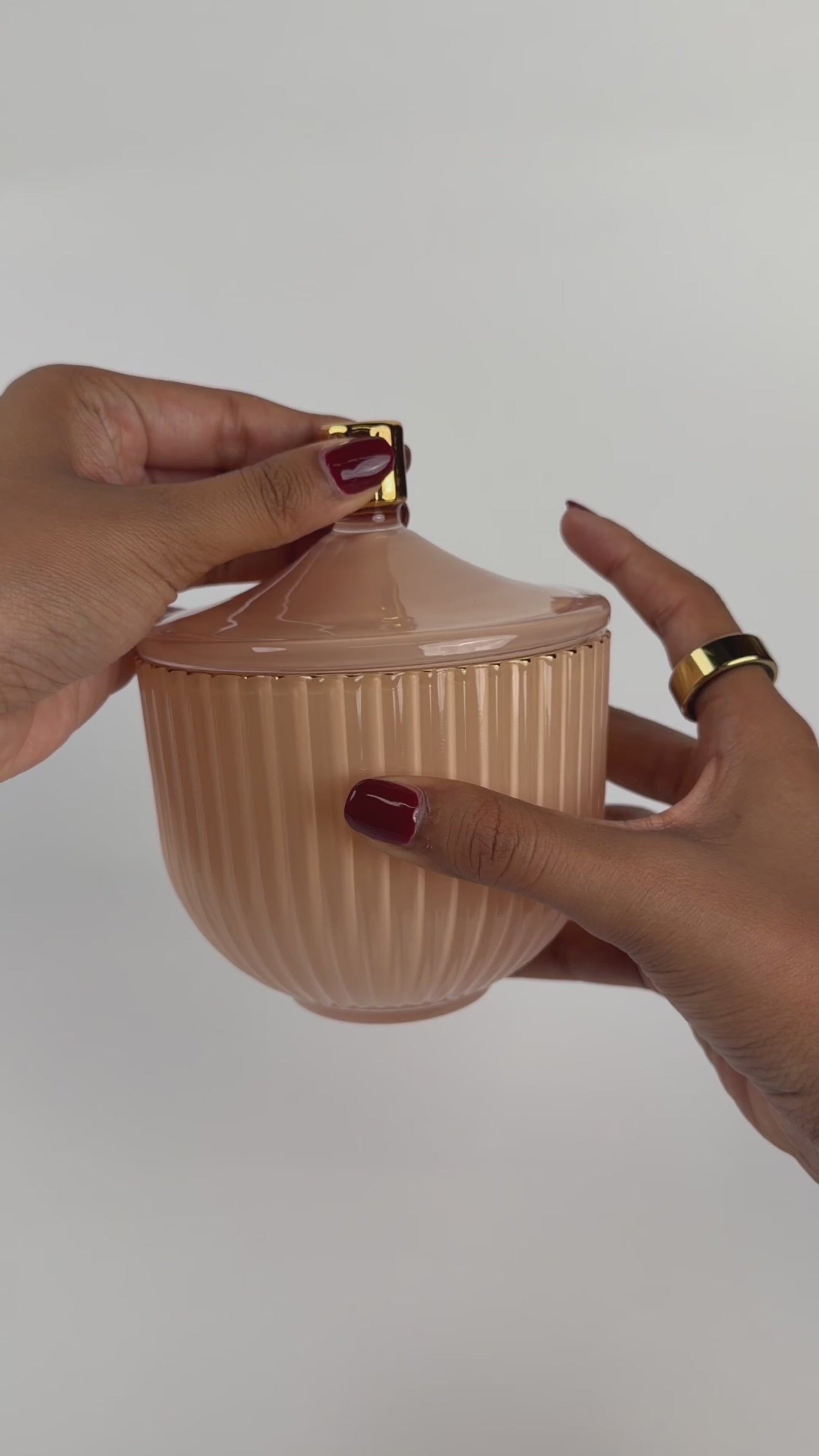 AURA Nude Luxury Candle Jar with Lid