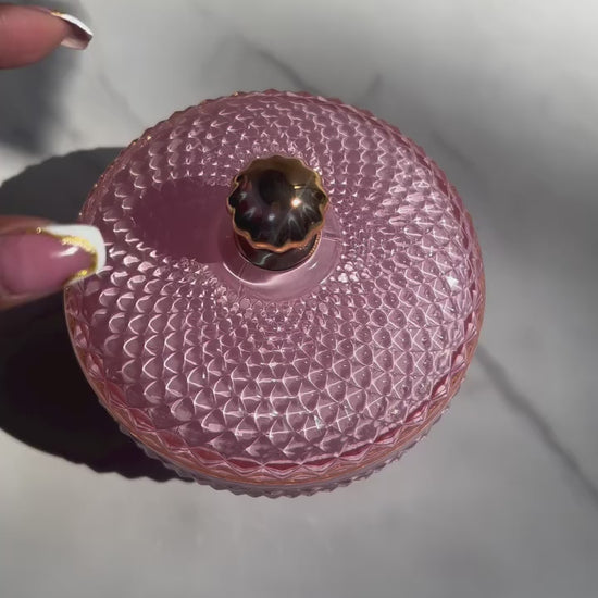 pink luxurious candle vessel