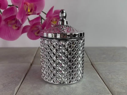 10 Oz France Metallic Silver Candle Vessel