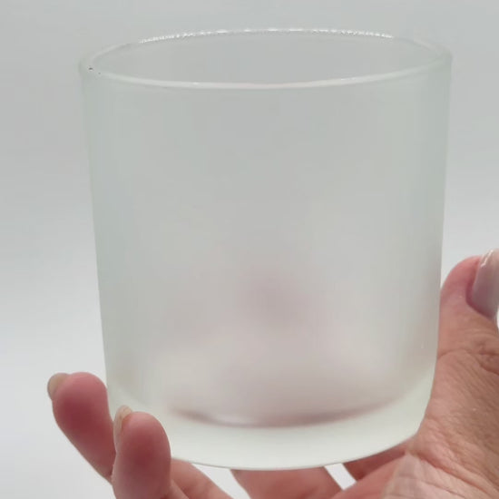 frosted candle jars