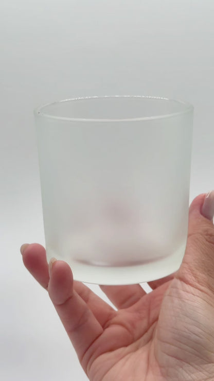 frosted candle jars