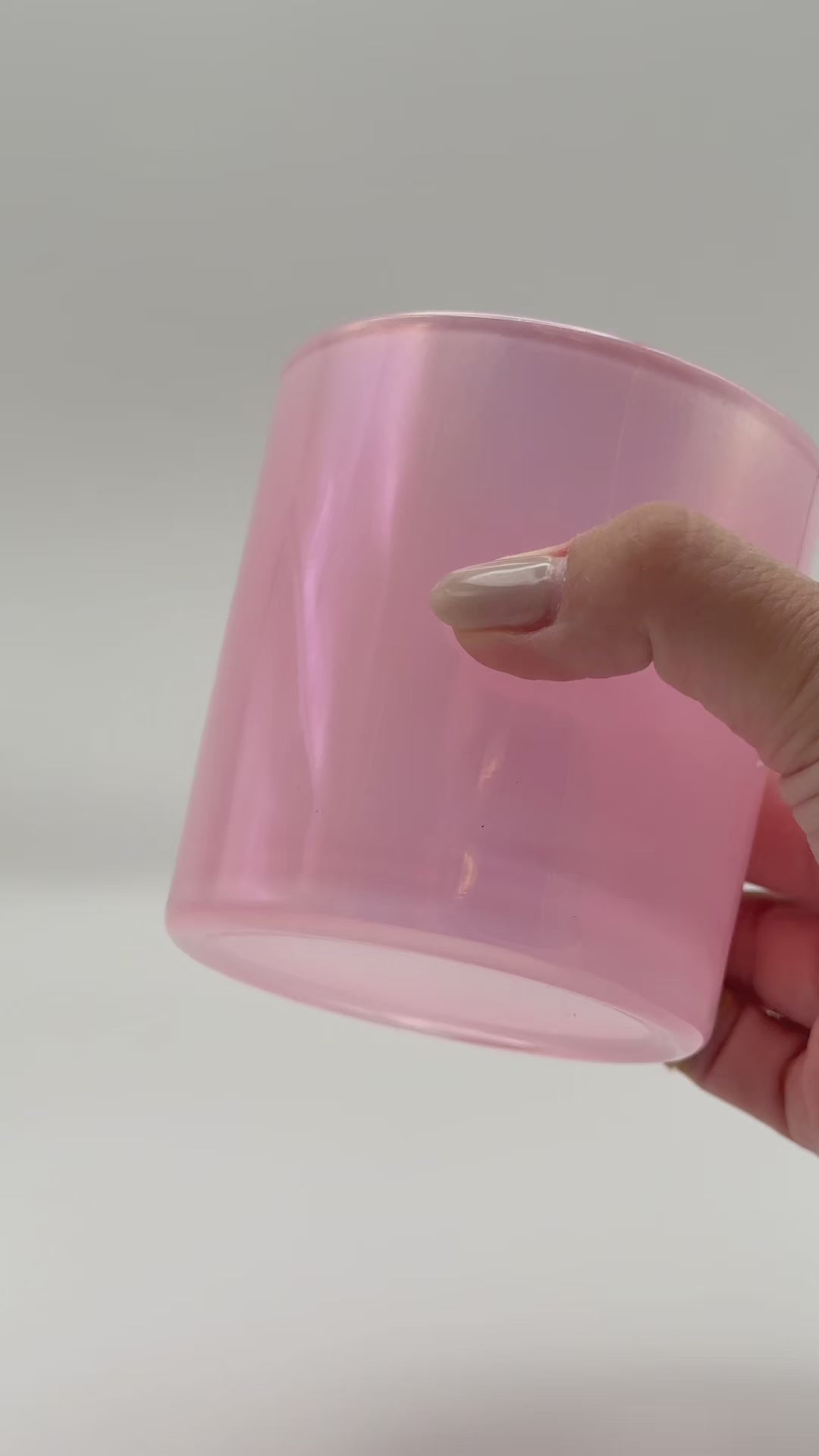 pink candle vessel