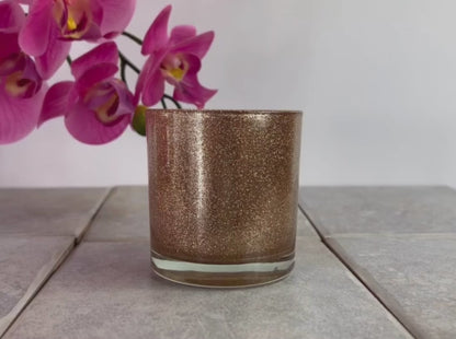 Monticiano Glitter Rose Gold Candle Jar