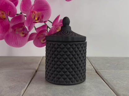 10 Oz France Matte Black Candle Vessel