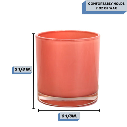 salmon color candle vessel measurements