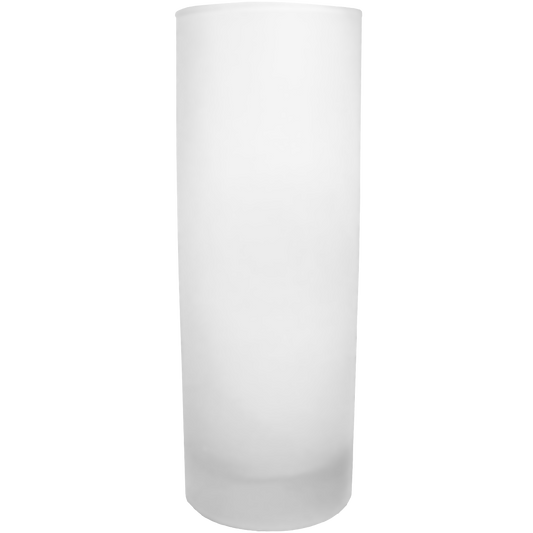 tall frosted glass candle cylinder