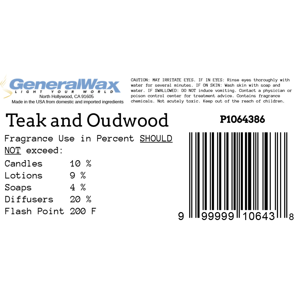 teak and oudwood fragrance label