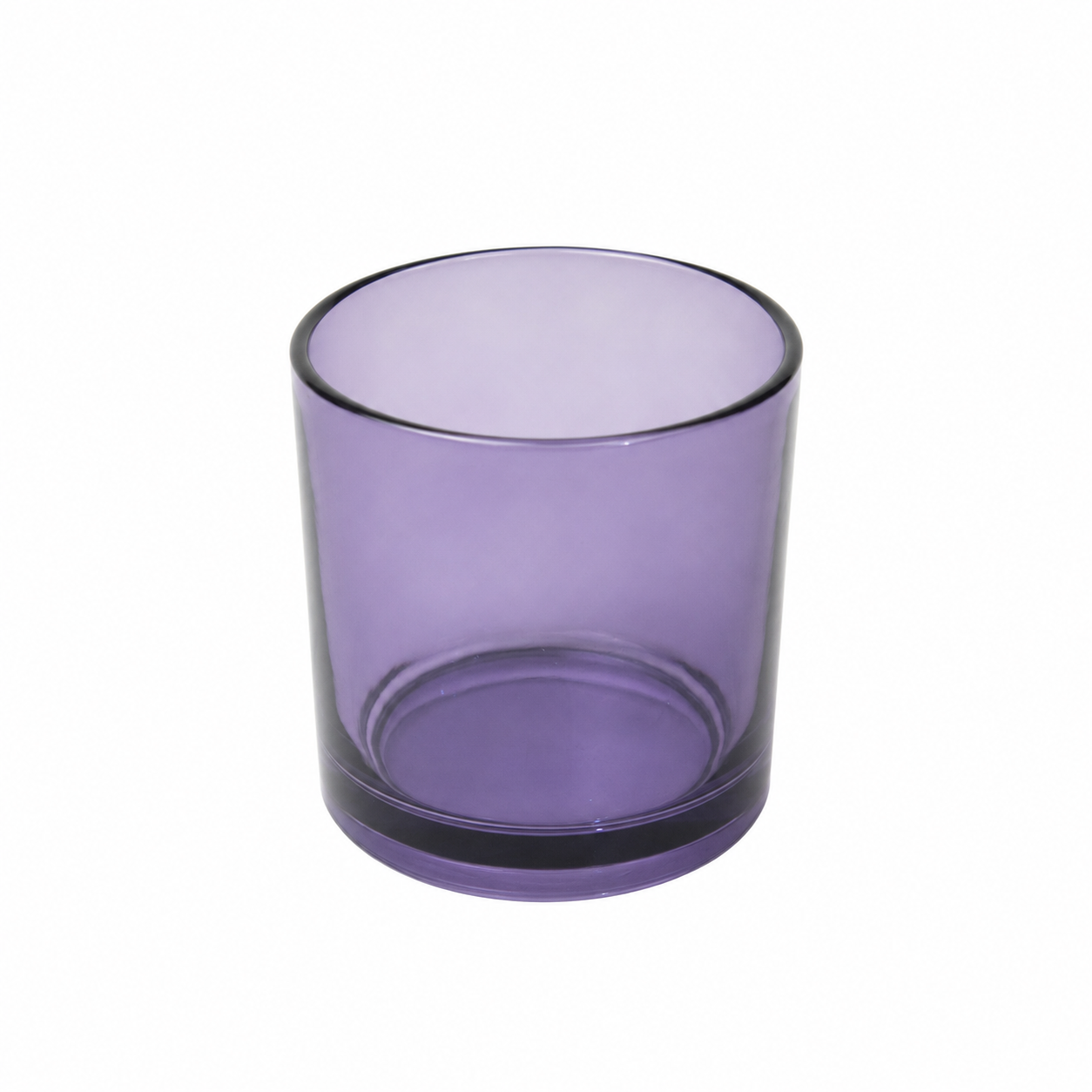 violet glass jars for candlemaking