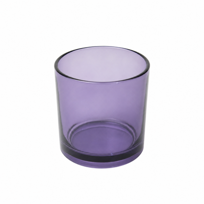 violet glass jars for candlemaking